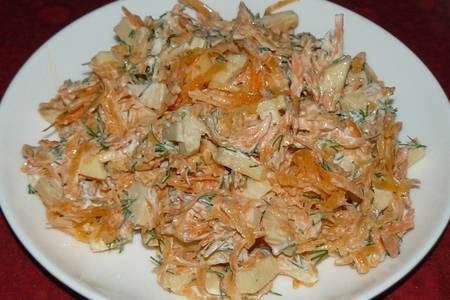 Фото к рецепту: Салат из тыквы с яблоком