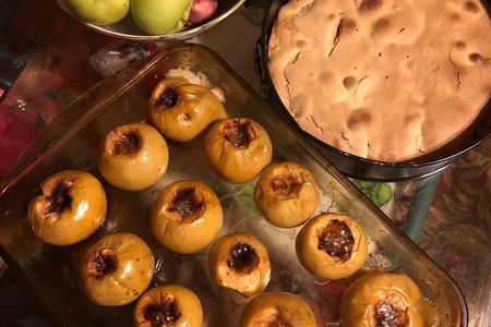 Фото к рецепту: Печеные яблоки #денькнигодарения