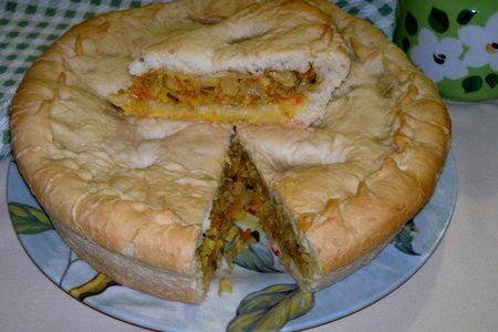 Фото к рецепту: Пирог с капустой #постныйстол