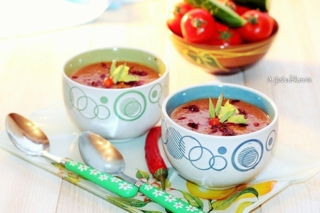 Фото к рецепту: Фасолевый суп-пюре с томатами #постныйстол
