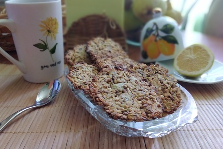 Фото к рецепту: Овсяно-яблочное печенье #постныйстол