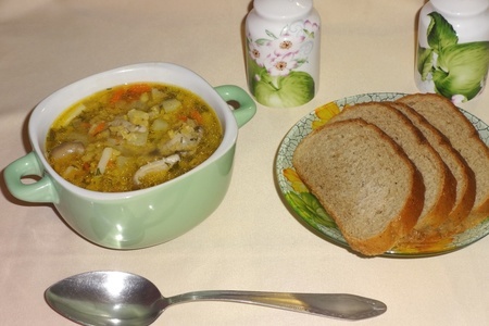 Фото к рецепту: Чечевичный суп с вешенками #постныйстол