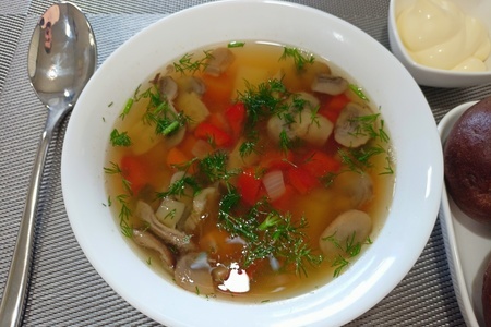 Постный гороховый суп с грибами  #постныйстол