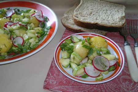 Картофельный салат с овощами #постныйстол