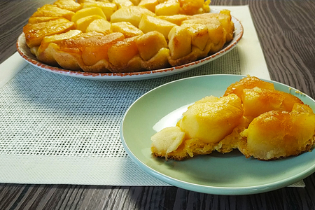Фото к рецепту: Французский яблочный пирог тарт татен