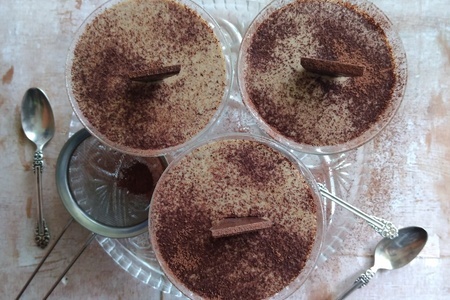 Фото к рецепту: Кофейно-шоколадный десерт #пушкинкулинар