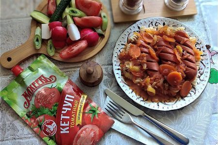 Фото к рецепту: Томатно-сливочный соус для любого гарнира “махеевъ” #махеевъ