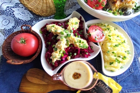 Фото к рецепту: Свекольный салат под майонезом "махеевъ" #махеевъ