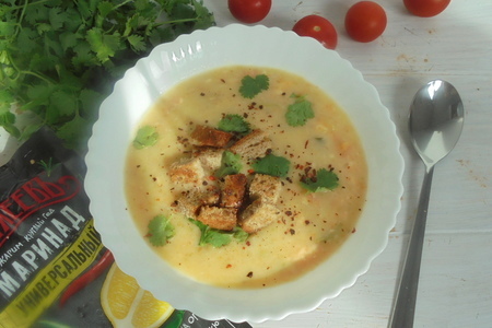 Сырный суп с маринованным луком махеевъ #махеевъ