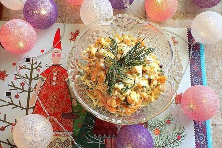 Салат с мандарином "новогодний"