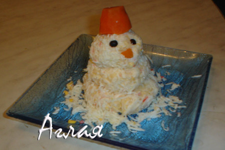 Фото к рецепту: Салат снеговик