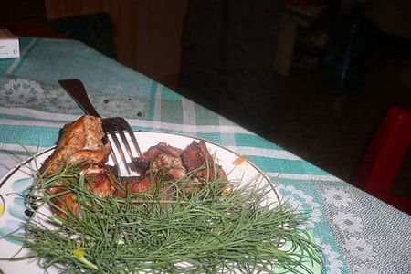 Фото к рецепту: Шашлык из говядины с кориандром