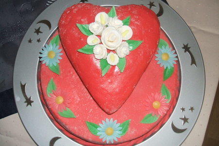 Торт "к дню влюблённых"