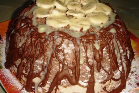 Фото к рецепту: Тортик"шоколадно-банановый купол"