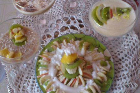 Фото к рецепту: Десерт фруктовая королева