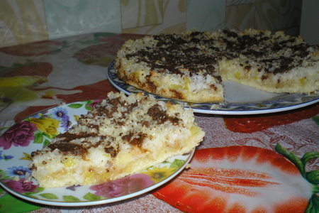 Фото к рецепту: Кокосово-ананасовый пирог