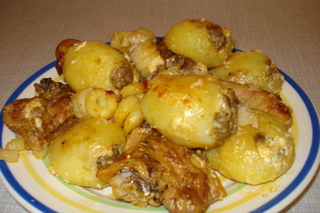 Фото к рецепту: Жареные ляшечки с фаршированной картошкой