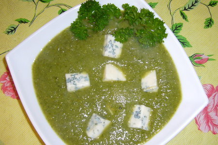 Суп-пюре зелёный с сыром