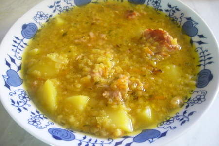 Фото к рецепту: Чечевичный суп на скорую руку