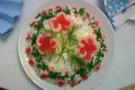 Фото к рецепту: Постный салат "сказка нептуна"