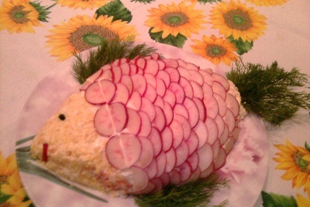 Фото к рецепту: Салат"красная рыбка"