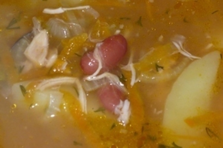 Фото к рецепту: Фасолевый суп (любименький для ленивеньких)