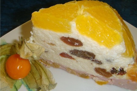 Фото к рецепту: Творожной торт без выпечки