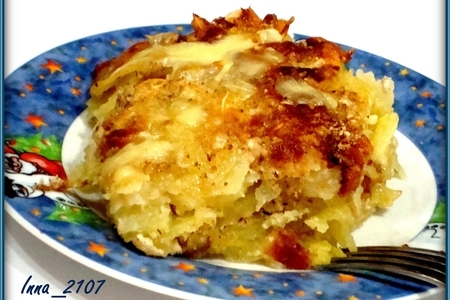 Фото к рецепту: Запеканка из картофеля с миндалем