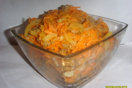 Салат из говядины с корейской морковью