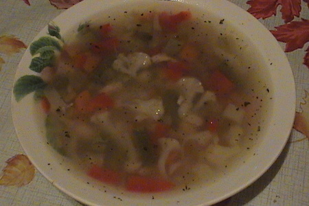 Куриный суп с овощами (диетический)