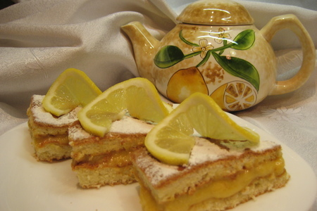 Фото к рецепту: Пирожные лимонные