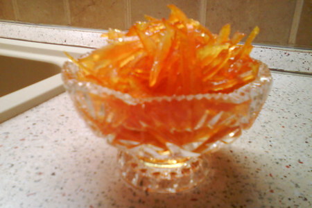 Фото к рецепту: Цукаты из апельсиновых корочек