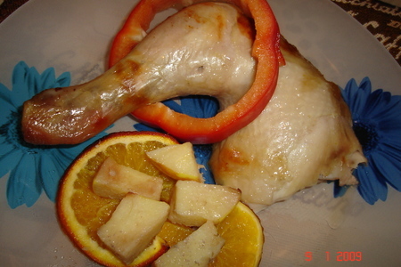Фото к рецепту: Апельсиново-айвовая курочка