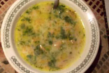 Фото к рецепту: Суп"грибочки с сыром"
