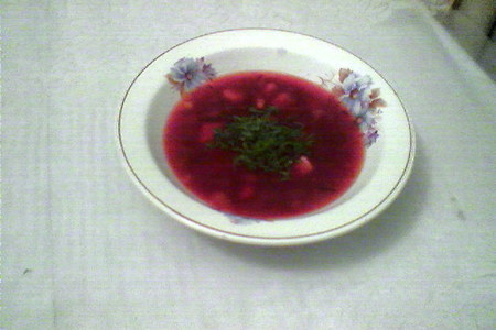 Фото к рецепту: Красный суп с фасолью