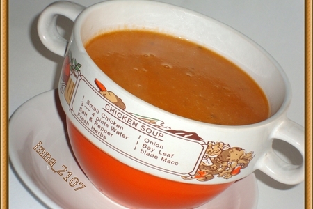 Суп - пюре из красной чечевицы