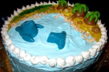 Фото к рецепту: Торт на день рожденья "солнечный берег"