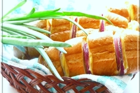 Фото к рецепту: Ленивый сэндвич-багет