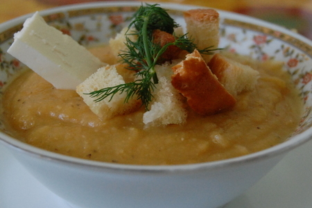 Фото к рецепту: Суп пюре из красной чечевицы