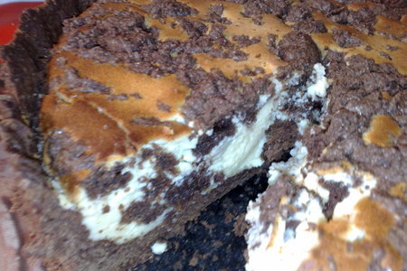 Фото к рецепту: "творожно-шоколадный торт"