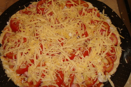 Фото к рецепту: Творожное тесто для пиццы
