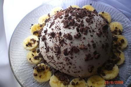 Фото к рецепту: Десерт творожно-йогуртовый с бананом