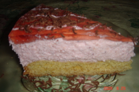 Фото к рецепту: Творожный торт с клубникой