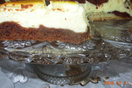 Фото к рецепту: Творожный пирог "полосатик"