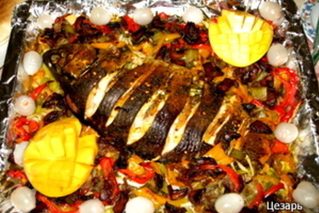 Фото к рецепту: Карп с сельдереем и овощами