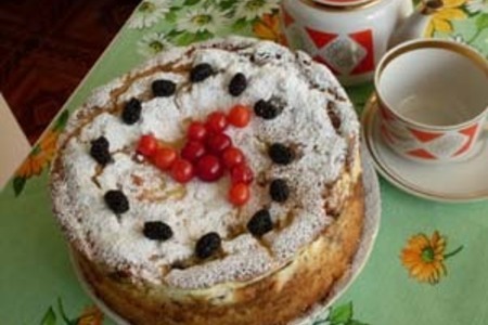 Фото к рецепту: Творожный пирог"фруктовый"
