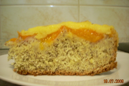 Абрикосовый пирог с маком