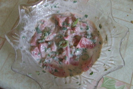 Фото к рецепту: Рецепт для тех, кому несть числа, и имя которым легион - острый помидорный салат