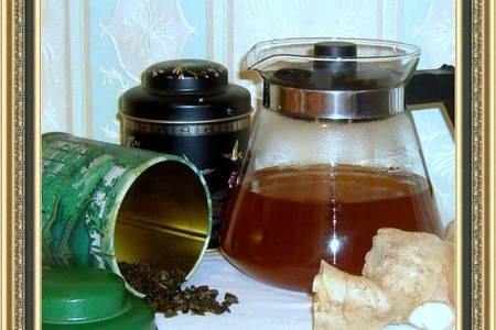 Фото к рецепту: Имбирный чай с корицей