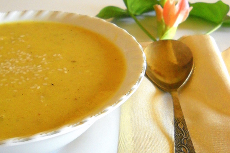 Фото к рецепту: Суп-пюре «карри» по мотивам  сенегальского супа